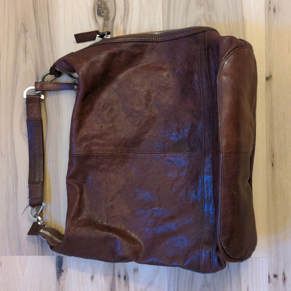 Gorgeous Slouchy Chocolate Leather Kenneth Cole Shoulder Bag - Picture 2 of 10